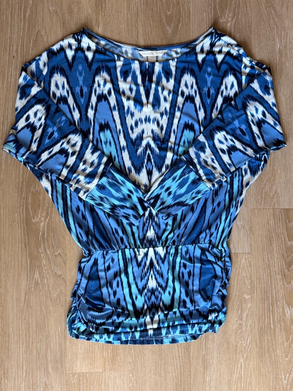 Boston Proper Blue One-Shoulder Dress